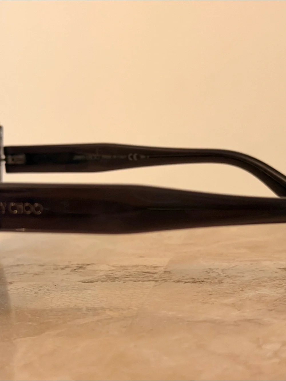 Jimmy Choo Black Cat-Eye Sunglasses with Crystal Cluster Accents